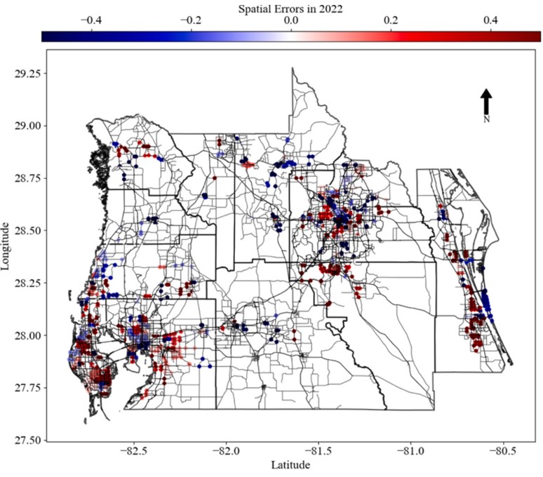 Grouped Random Parameters Poisson-Lindley Model with Spatial Effects Addressing Crashes at Intersections: Insights from Visual Environment Features and Spatiotemporal Instability